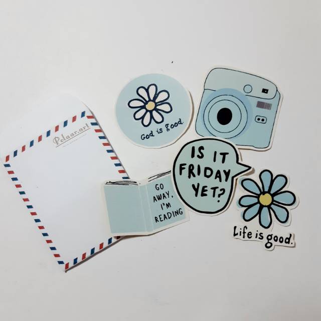 

soft blue sticker pack (35pcs)