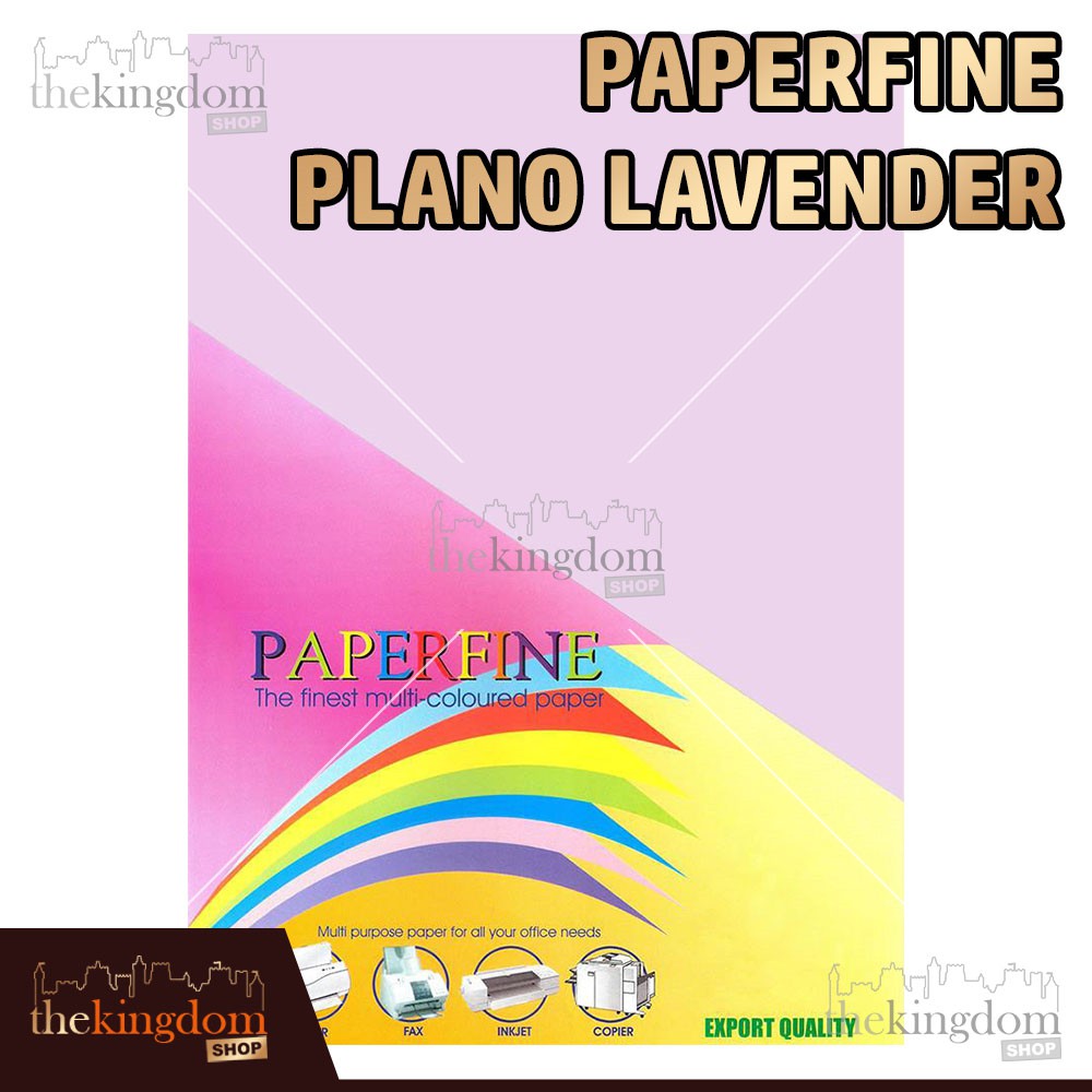 

Paperfine Kertas HVS Warna Plano Lavender Ungu 61x86cm Isi /500 Lembar