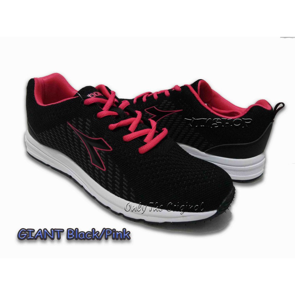 ORIGINAL DIADORA GIAN BLACK.PINK Sepatu Running