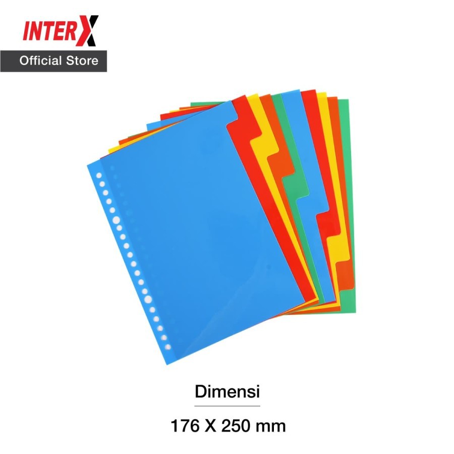 Index Divider Binder B5 10 Tabs 26 Lubang Rings InterX Folder