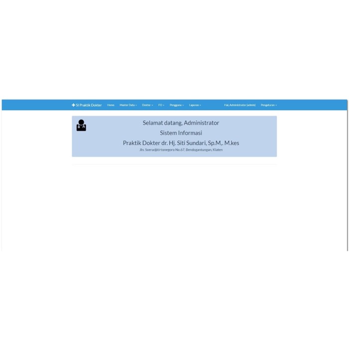 Sistem Informasi Praktik Dokter PHP