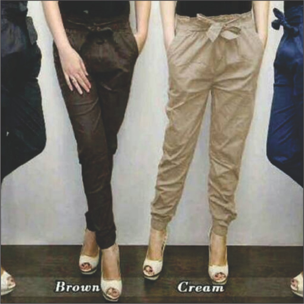 Celana  Jogger  Wanita  Katun Stretch jogger  pants 