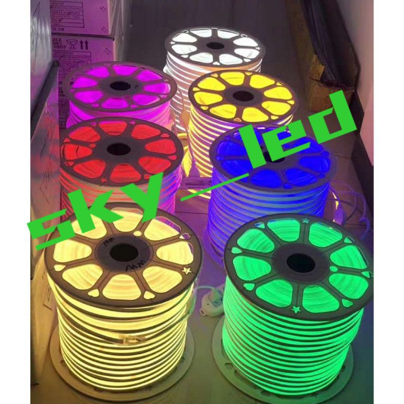 LAMPU LED NEON FLEX SELANG 220V METERAN  SIGN STRIP OUTDOOR / Neon Flexible 220v Per Meter / Lampu LED Neon Sign