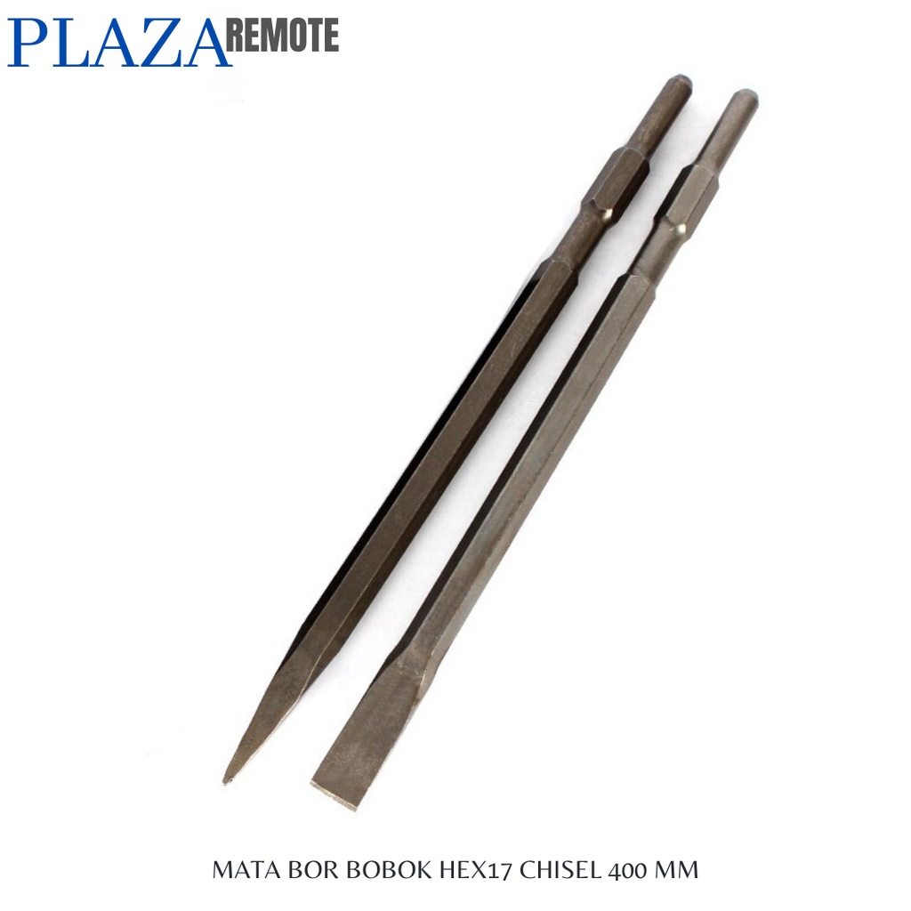 HEX17 CHISEL 400 MM MATA BOR BOBOK BETON TEMBOK LANCIP DAN FLAT