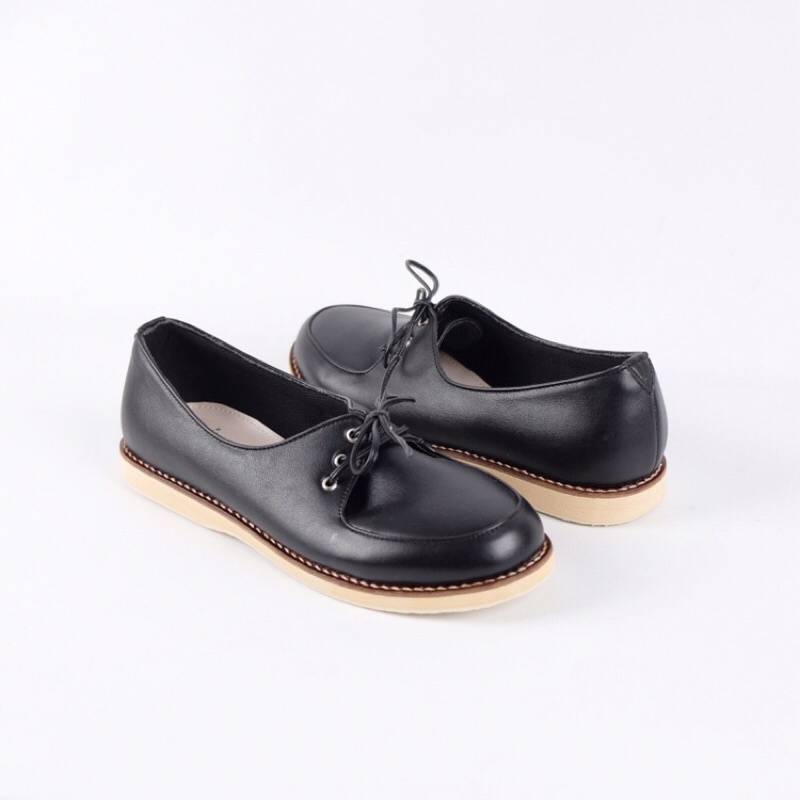 [SIAP KIRIM] BRShoes30 Hitam Sepatu Kerja Casual Flat Wanita