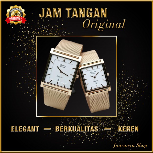 JAM TANGAN COUPLE PRIA WANITA ORIGINAL ORI DIGITAL ANALOG ALEXANDER CHRISTIE ANTI AIR KEREN MFR23