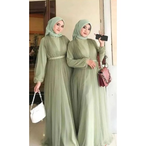 Baju pesta wanita muslimah terbaru party dress