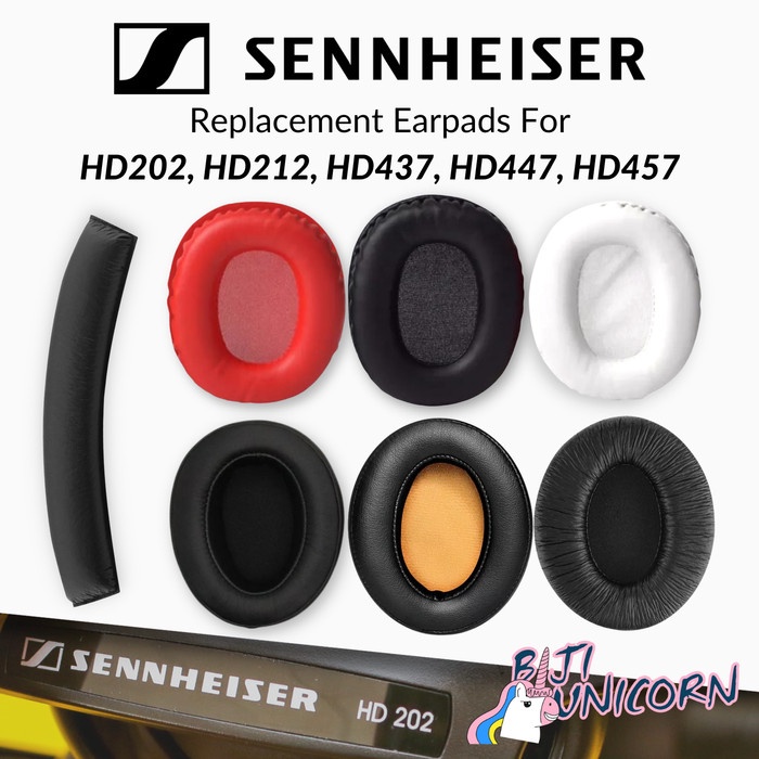 Earcup Earpad Ear Cushion Sennheiser HD202 HD212 HD437 HD447 HD457 Busa Bantalan Foam