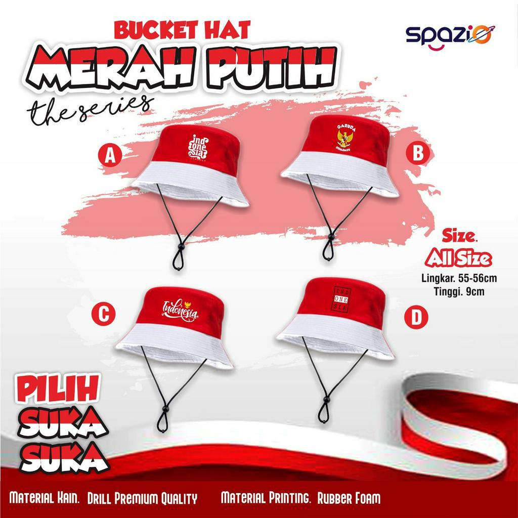 MJ/OPEN PO TOPI ANAK/ BUCKET HAT MURAH/BUCKET HAT ANAK/ TOPI MERAH PUTIH/ TOPI BENDERA