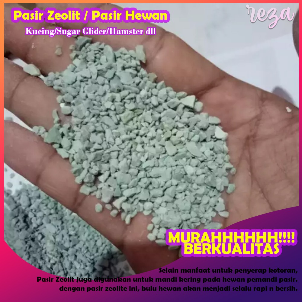 Pasir Kucing Zeolit Cat Sand Sedang 3KG Zeloit Zeolite/Batu Zeolite Pasir Wangi Hamster Natural Sand