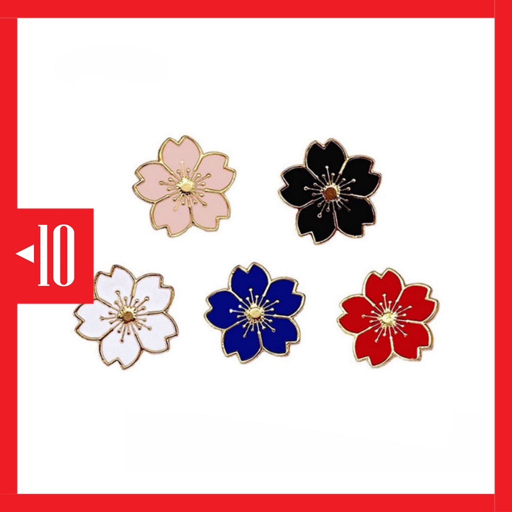 PNS pin bunga sakura mini kecil badge bross seragam sekolah jepang collar pin