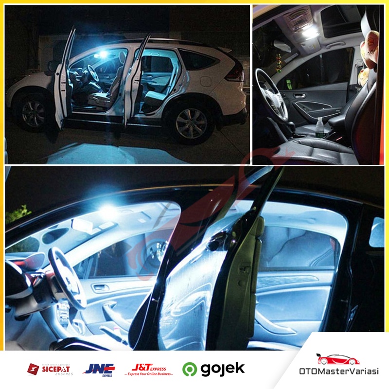 Lampu Kabin Cabin Mobil LED plafon Mobil Interior Festoon T10 24 Titik Super Terang Universal