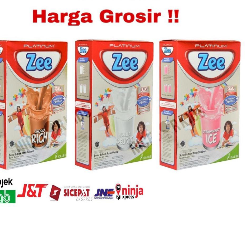 

[KODE BARU 17] Zee Platinum 350gr Rasa Coklat, vanila, strawberry / Susu Zee Platinum 350gr / zee pl