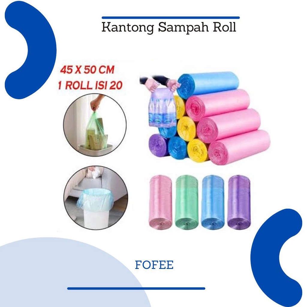 IMPORT - Kantong Plastik Sampah Kresek Tebal Garbage Bag 45*50 isi 20 Lbr