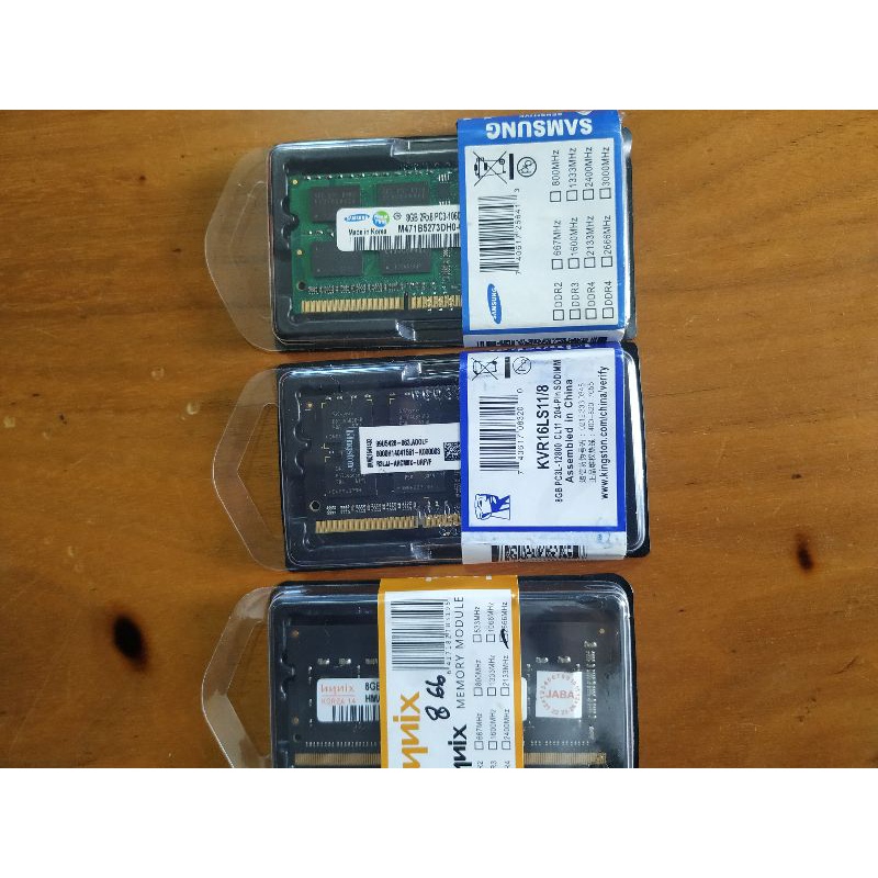 RAM SODIMM laptop DDR3 DDR4 4GB 8GB 16GB PC4 PC3L PC3 1,35v 1,5v