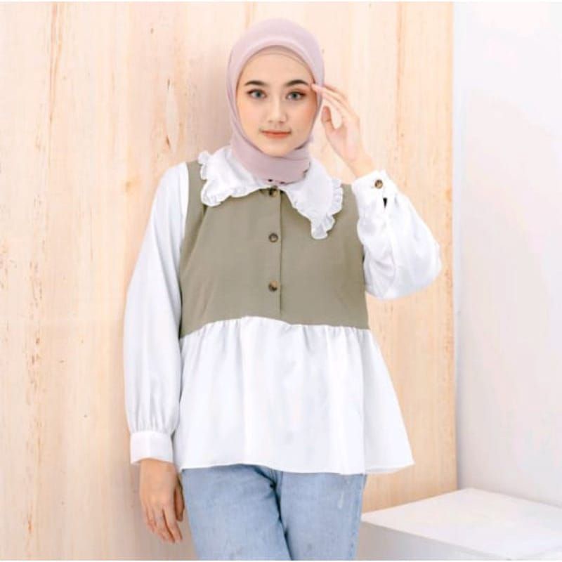 BLOUSE KIRANA//TOP BLOUSE MOSCREPE