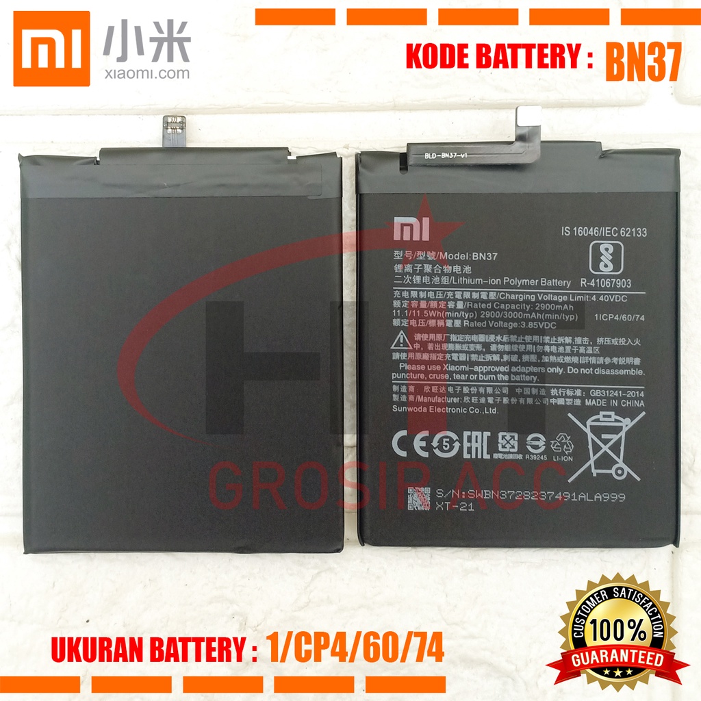 Baterai Battery Original Xiaomi Redmi 6 | BN37 | Redmi 6A