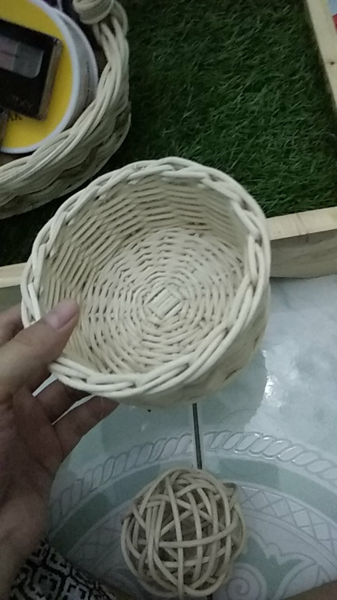 K21xxs - Keranjang Rotan Bulat Kecil Xxs 11x5cm Hampers Parcel Souvenir Kado Snack Lamaran Seserahan