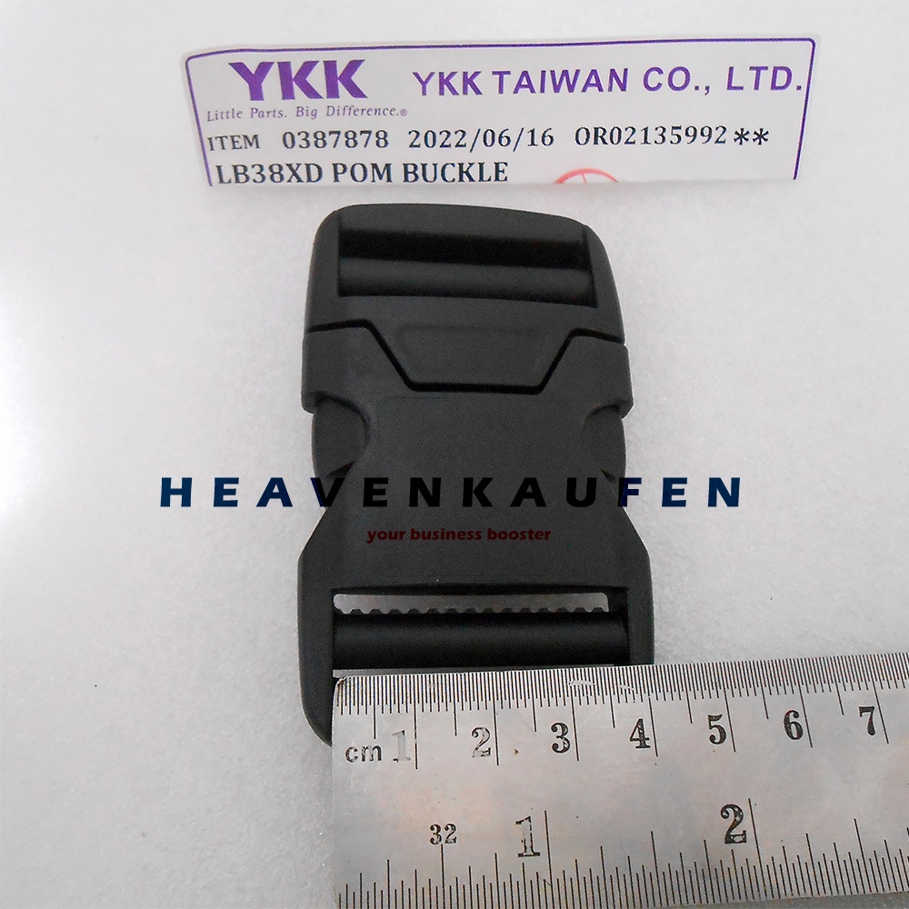 Buckle Slop Kunci Sodok YKK 3,8 cm Poly Acetal POM Kuat Bagus High Quality Type LB38XD