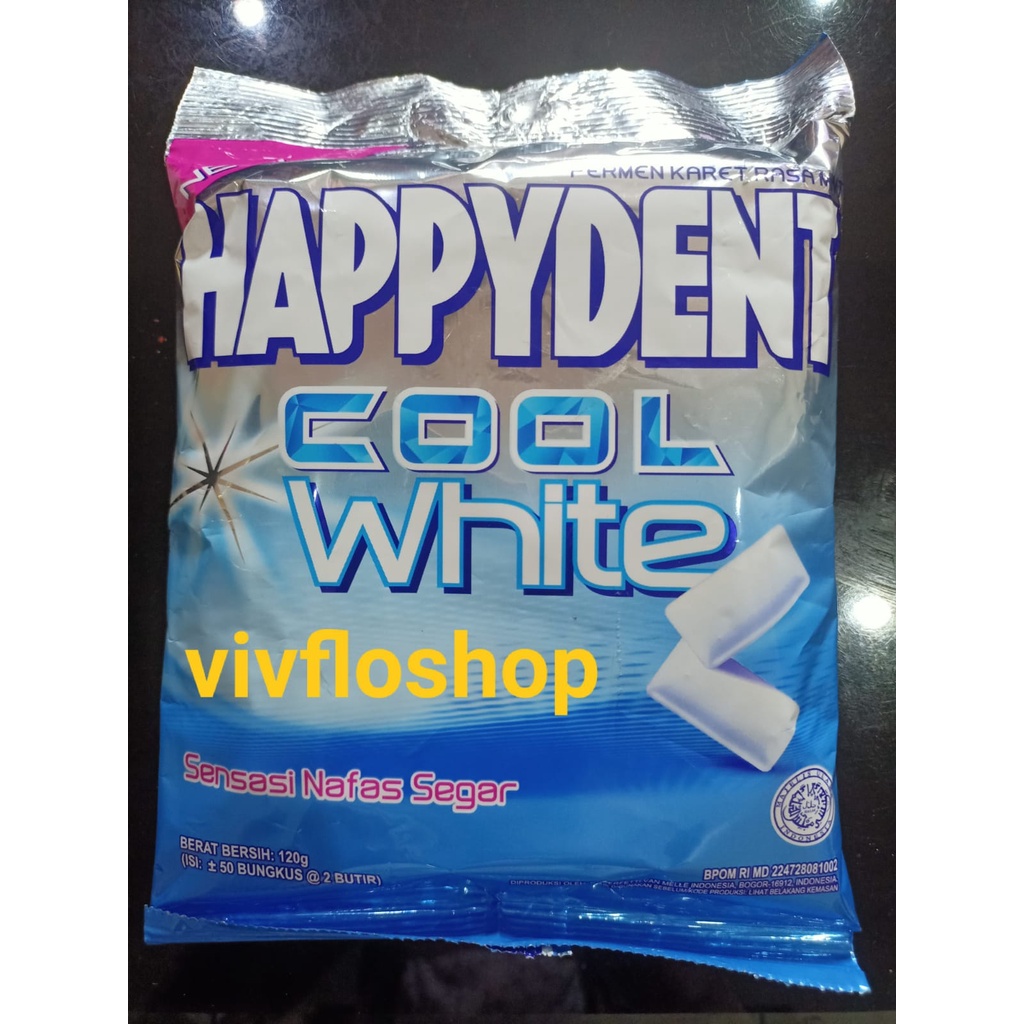 

Permen Happydent White Kemasan Bag 120 gram