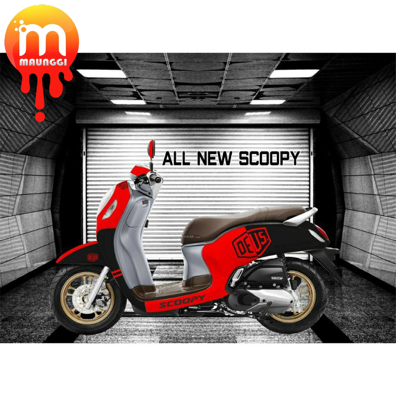 Striping scoopy merah Decal motor scoopy full body Sticker stiker scoopy fi variasi