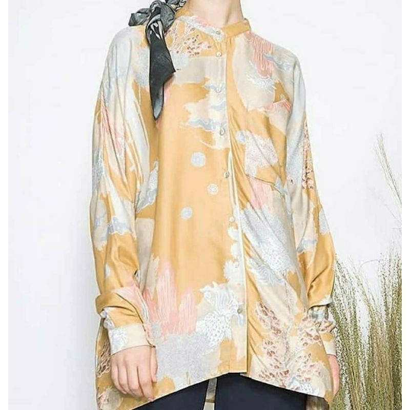 Dilma Top Cottonink x Ria Miranda mustard printed devon