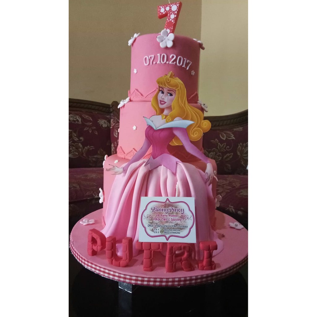 

Birthday Cake "SPIKU"/Kue Tart Ultah Susun 3Tingkat Cover Full FOUNDAN