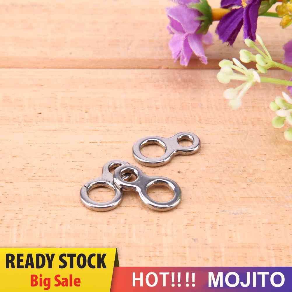 10Pcs Ring Butterfly Jigging Bentuk Angka 8 Bahan Stainless Steel Untuk Memancing