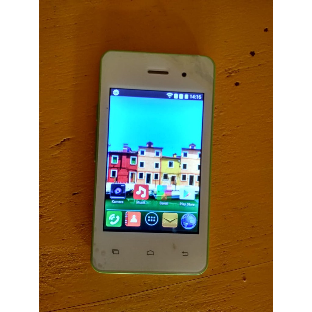 Preloved Hp Evercoss A53c Murah Bagus Warna Putih Hijau Shopee Indonesia