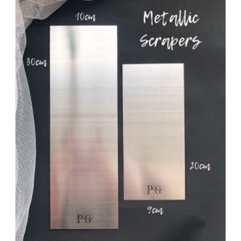 

Metallic Stainless scrapper PG Papergood store cake scrapper stainless