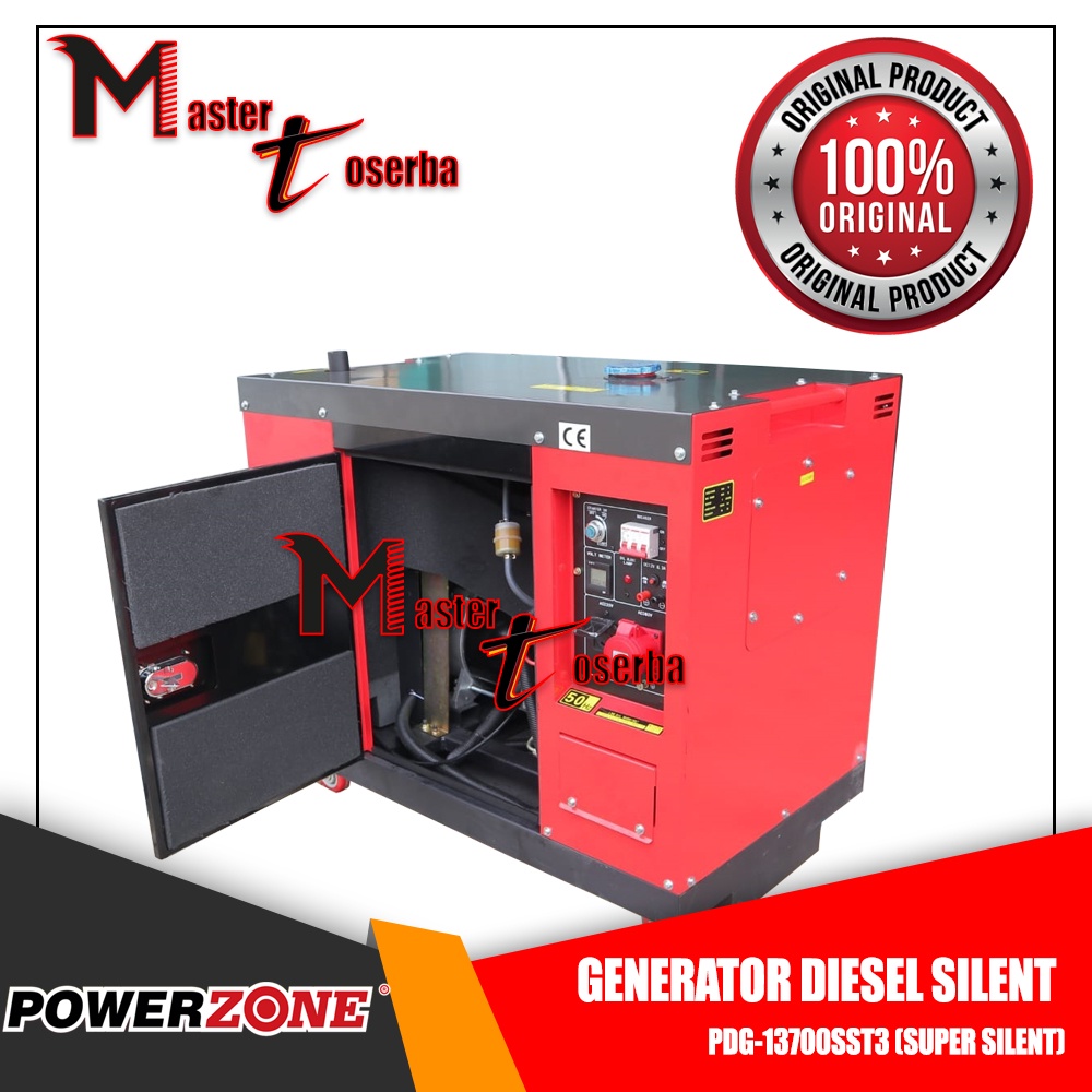 Genset solar super silent double voltage 1 phase dan 3 phase 12 KVA