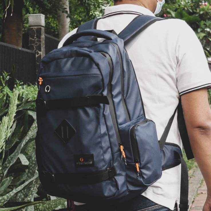 STRONG FIGHTER NAVY |ManNeedMe x URBAN| Tas Ransel Pria Tas Backpack ORIGINAL