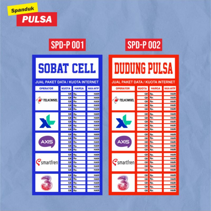 spanduk pulsa murah free desain