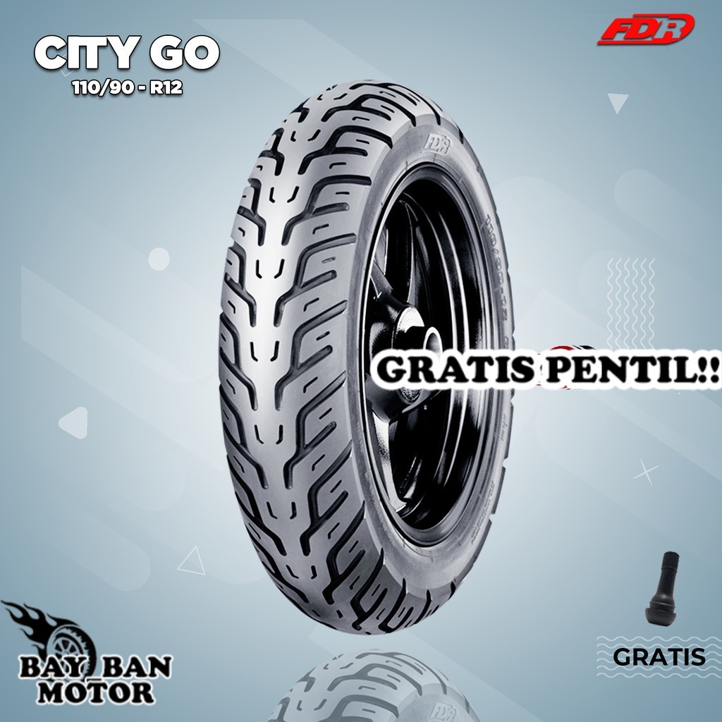 Ban Belakang Motor HONDA NEW SCOOPY - YAMAHA FREEGO // FDR CITY GO 110/90 Ring 12 Tubeless ban motor