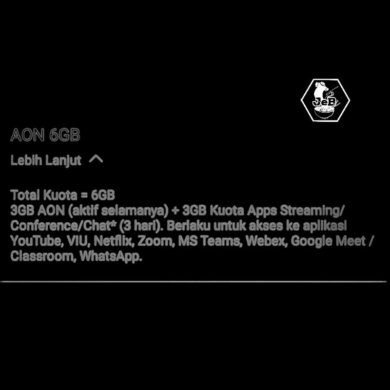 paket data tri 3 AON 6GB murah