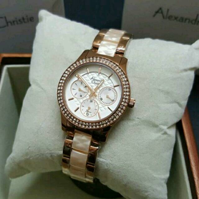 Jam Wanita Alexandre Christie AC2705 rosegold original keren