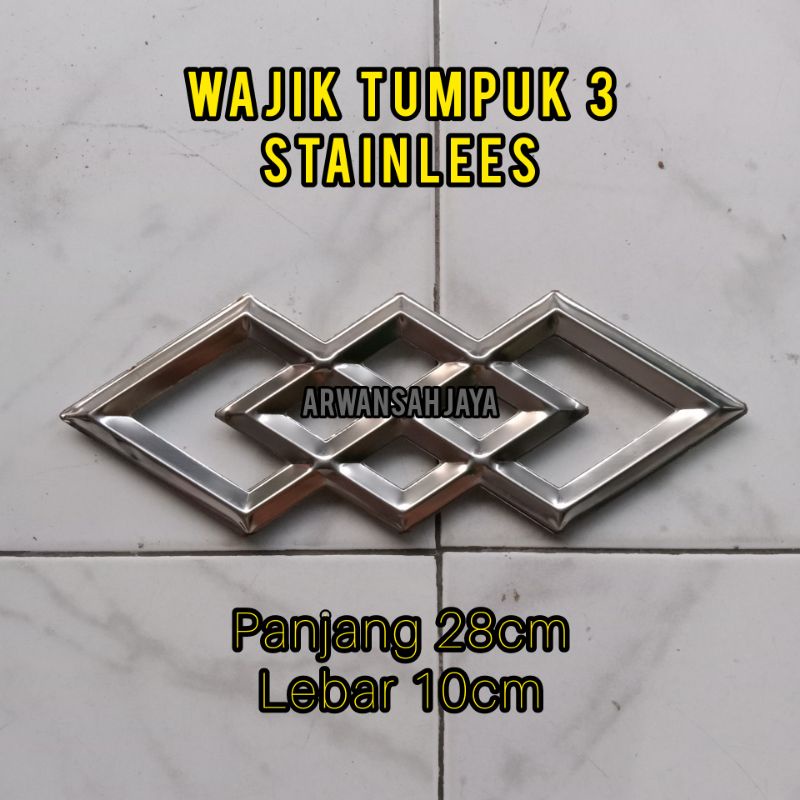 WAJIK TUMPUK / SUSUN 3 STAINLEES ORNAMEN PAGAR