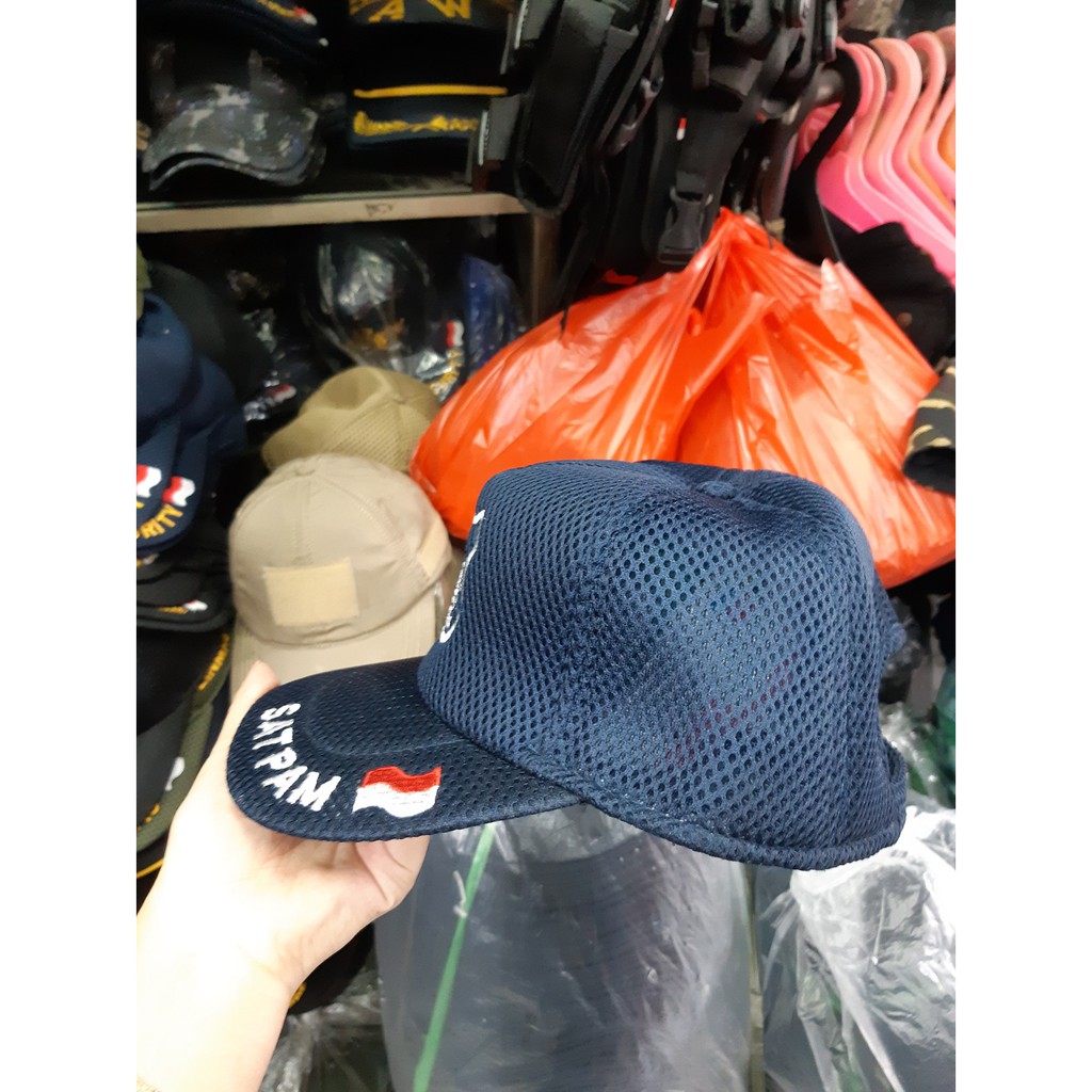 Topi Satpam topi Security Topi Jaring satpam Logo