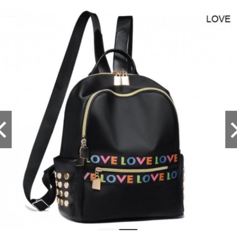 MBS296 RANSEL MOSCHINO DAN LOVE NEW MODEL (1KG MUAT 2 TAS)
