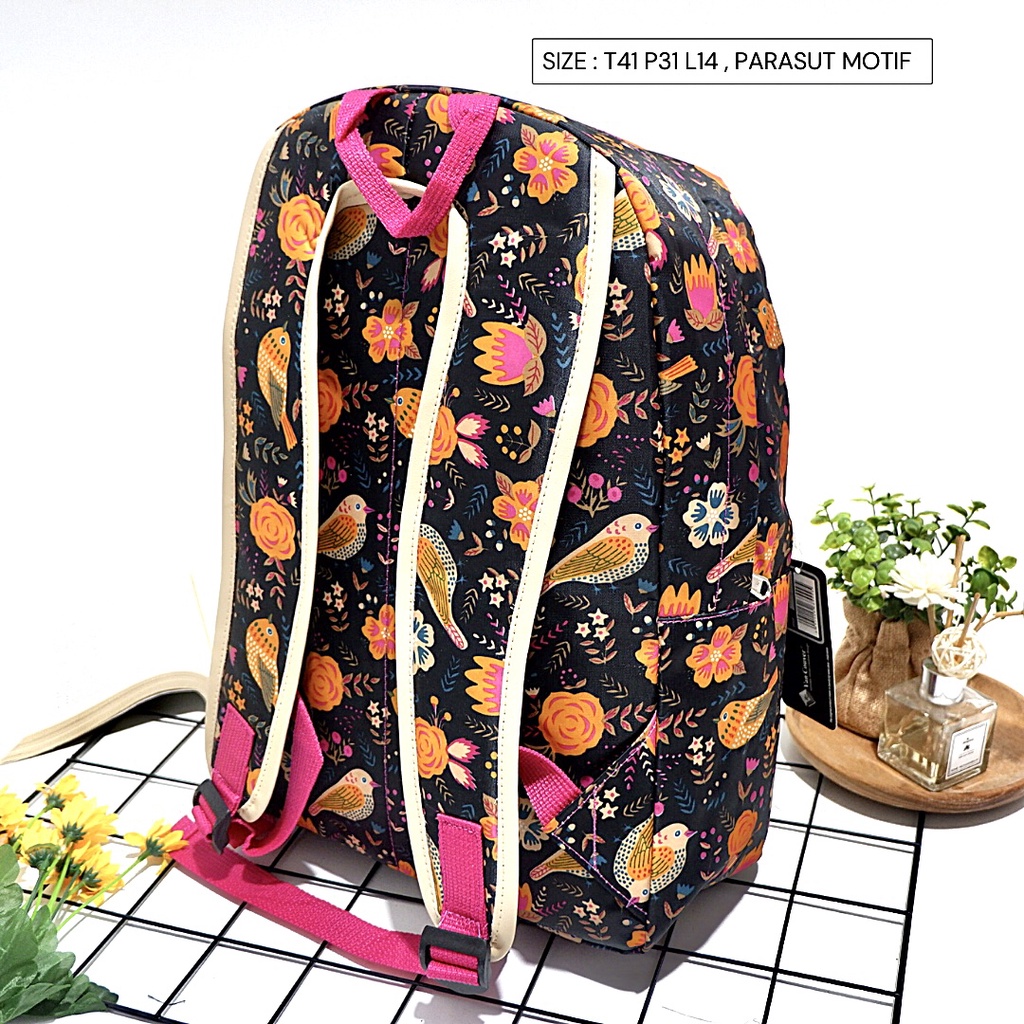 COD / Tas Ransel Sekolah SMA SMP CEWEK dua kombinasi motif karakter parasut anti air Bisa buat Travel produk Semarang