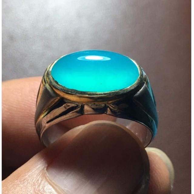 CINCIN BATU BACAN DOKO MAJIKO ASLI MODEL LINTANG HQ KRISTAL NATURAL - RING PERAK HANDMADE
