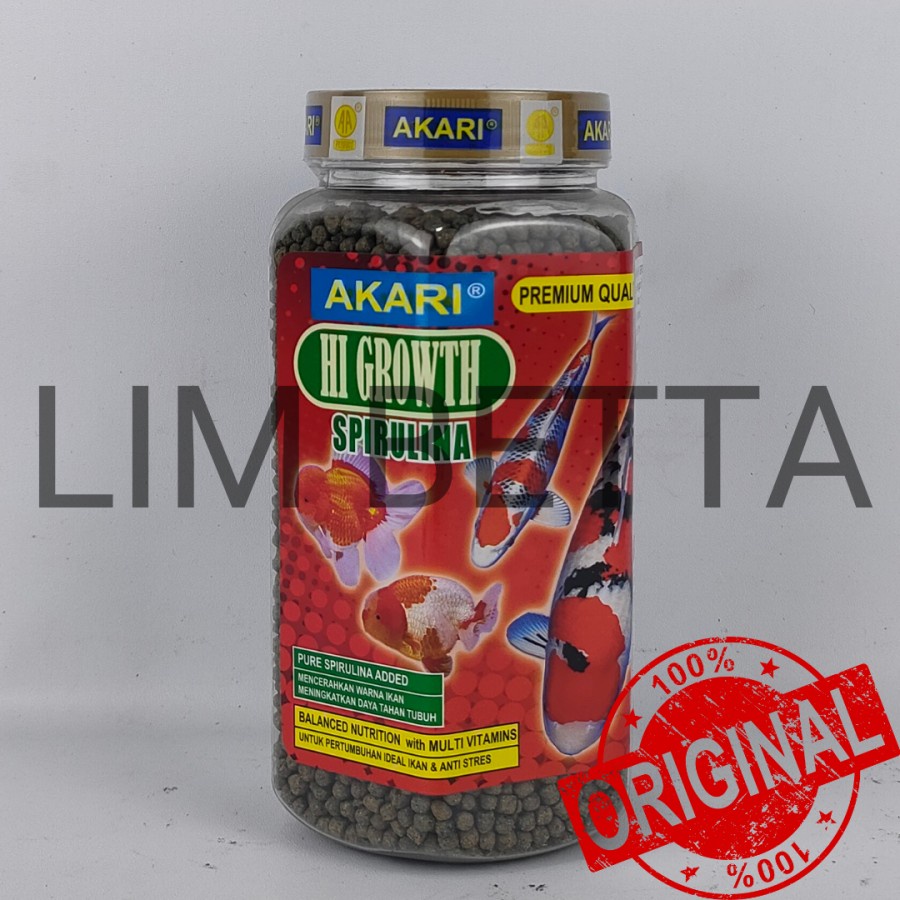 AKARI HI GROWTH 300 GRAM SIZE 2 MM / MAKAN KOI DAN KOKI