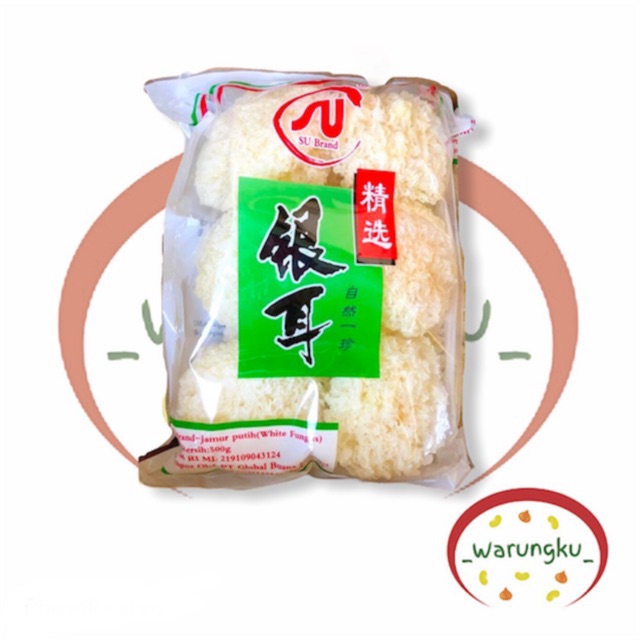 Jamur Putih/ Snow White Fungus/ Bai Mu er SU Brand Kristal 500gr
