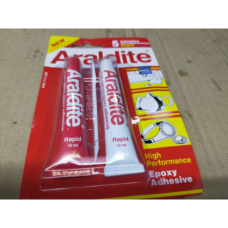 lem ePoxy besi araldite merah putih