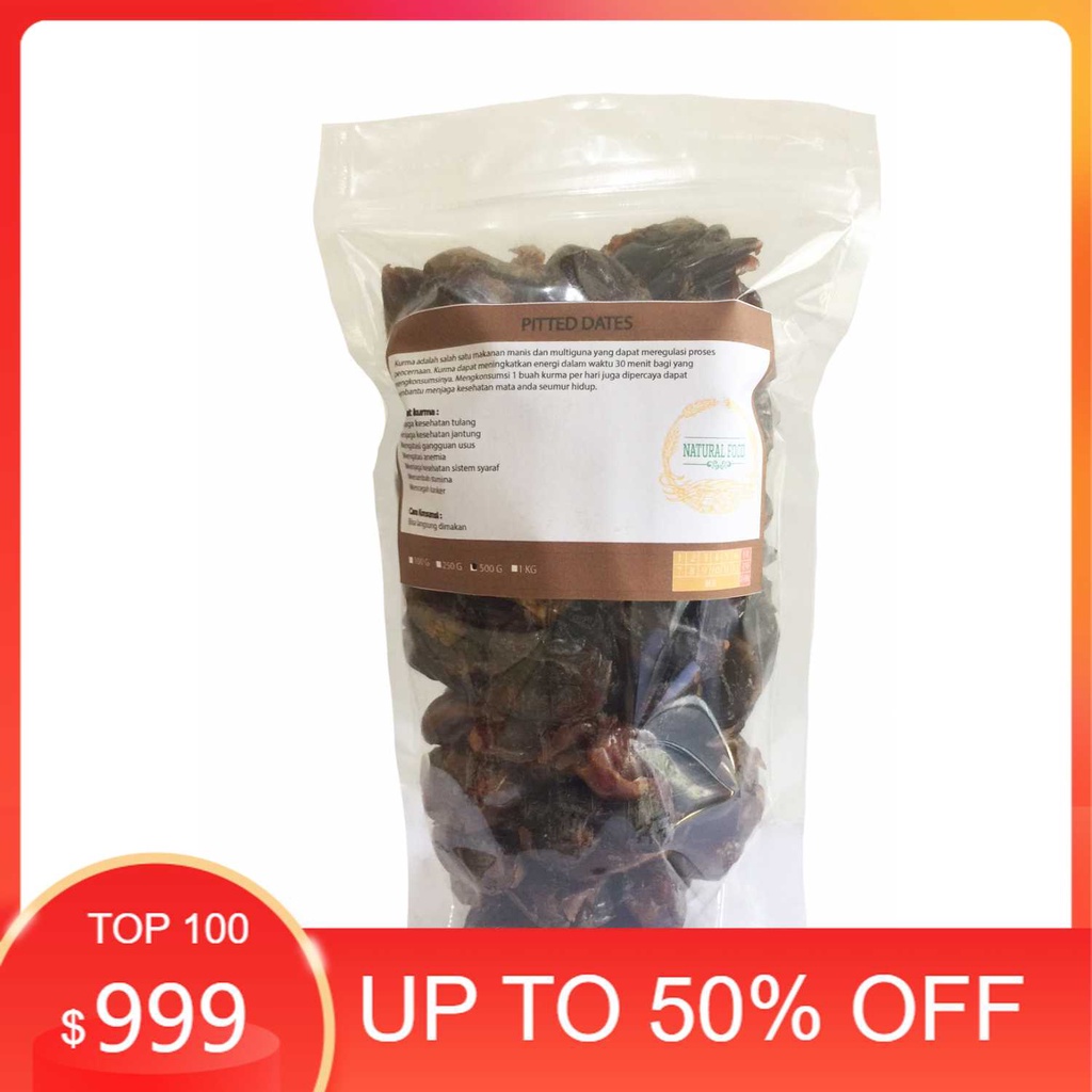 

Terlaris Pitted Dates (Kurma Kering) 500 gr