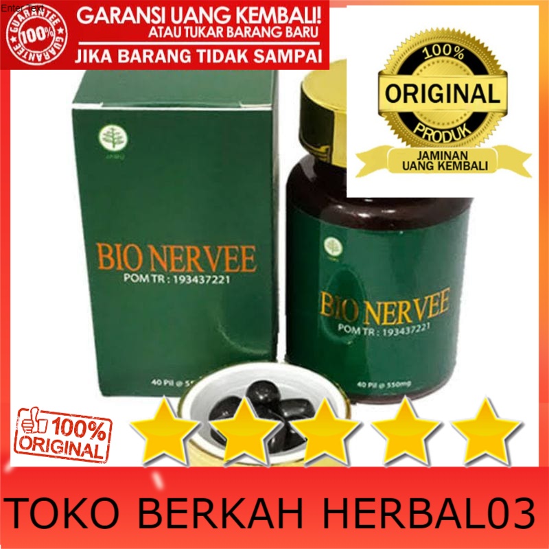 100% ASLI BIO NERVEE Isi 40 Pill Original 100% BPOM Obat Herbal