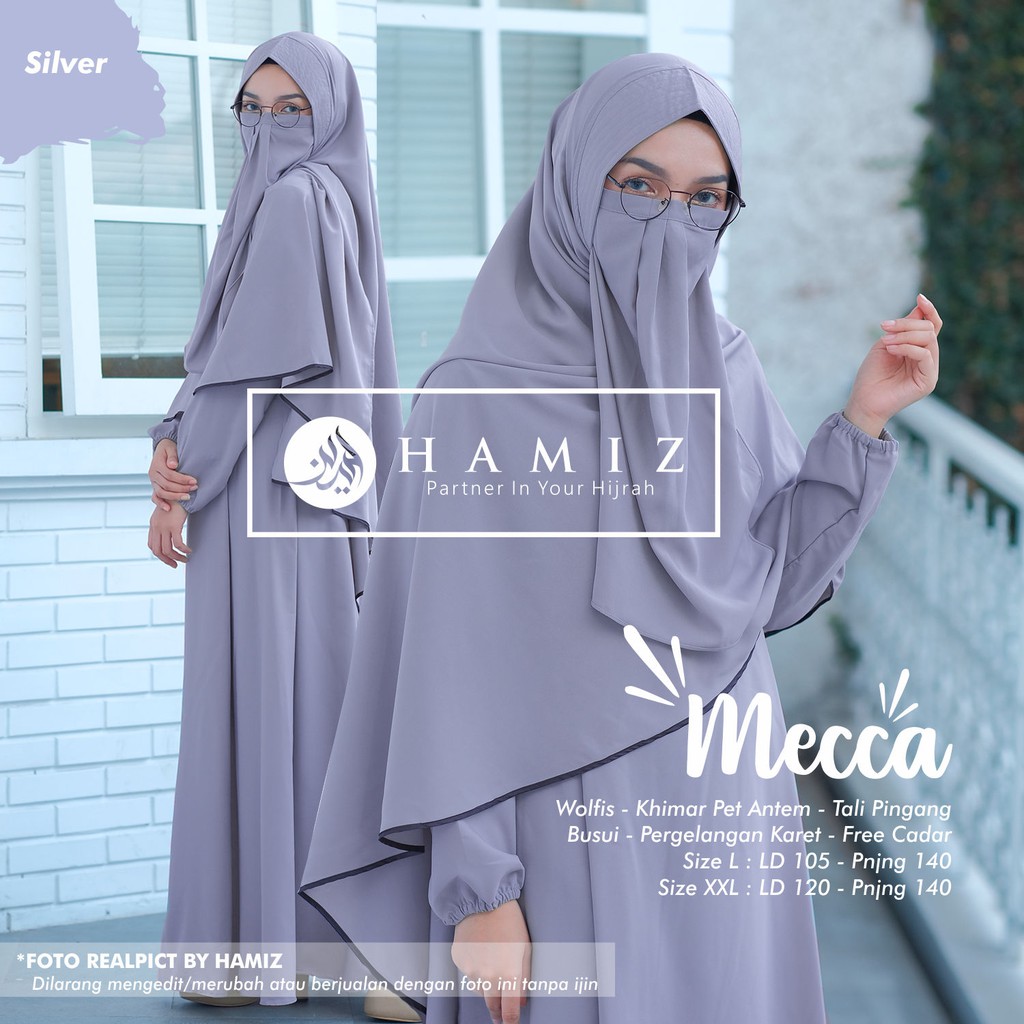MECCA SYARI gamis set khimar cadar niqab wolfis original terbaru free ongkir HAMIZ-6