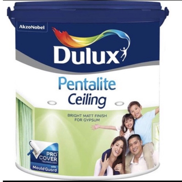 Cat Dulux Pentalite Ceiling White Supermatt 25kg Cat Plafon