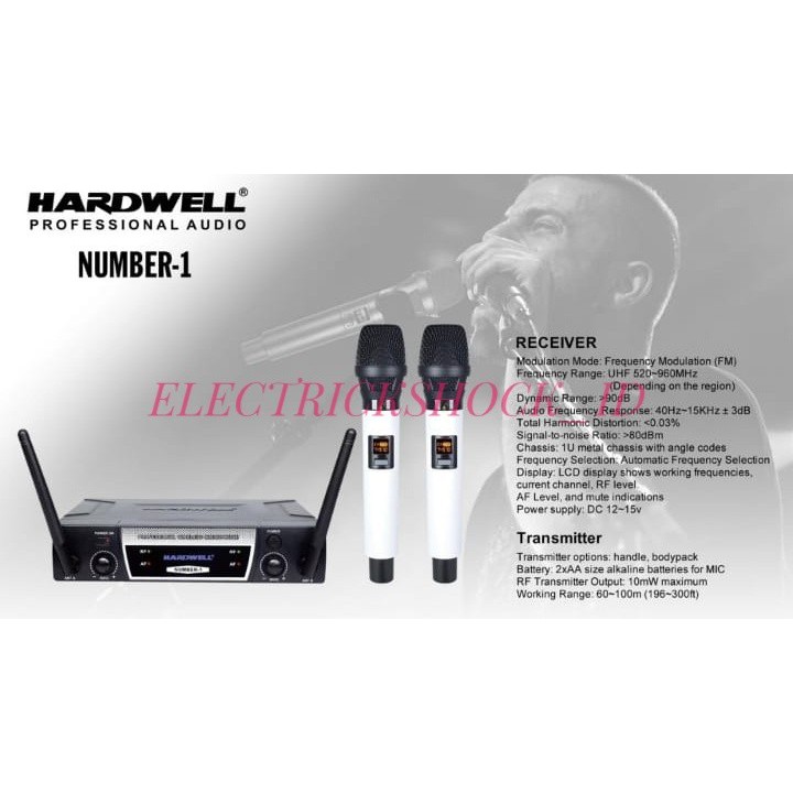 Mic Hardwell Number 1 / Microphone Wireless Hardwell Original