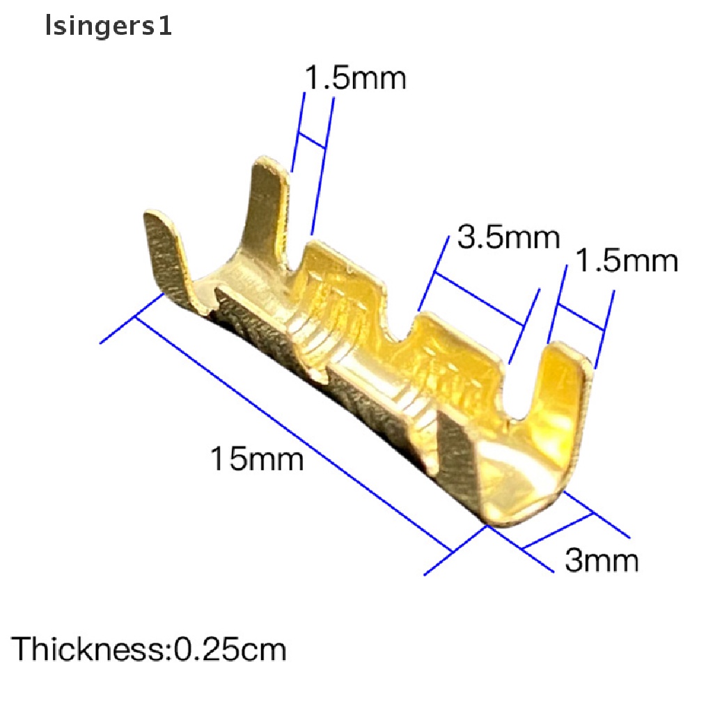 (lsingers1) 50 / 100 / 200Pcs 453 U-shaped 0.3-1.5mm2 Cold Tab Konektor Terminal